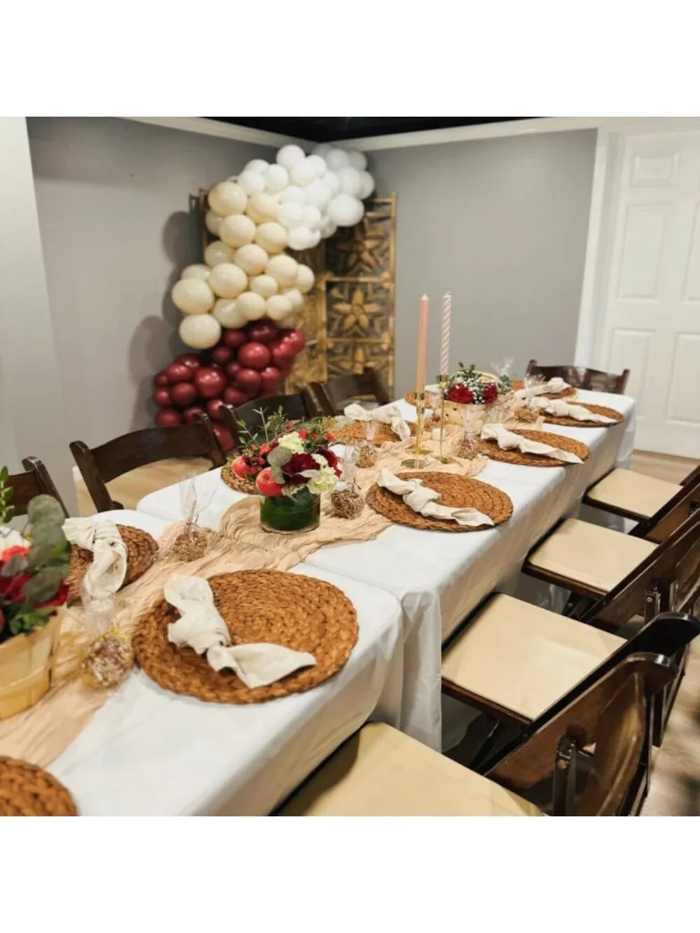 12 Pack 10FT Sheer Cheesecloth Table Runners for Weddings, Baby Showers